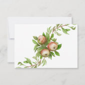 waterverf bruiloft met maaltijdselectie RSVP kaartje (Achterkant)