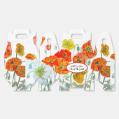 Waterverf bruiloft met oranjerood klaproos bloempa bedankdoosjes (Ongevouwen)