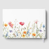 Waterverf Bruiloft met Wilde Bloemen Gastenboek (Achterkant)