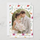 Waterverf bruiloft met wilde bloemen weide kaart (Achterkant)