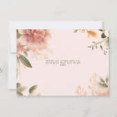 Waterverf bruiloft paar RSVP-kaart Save the Date (Achterkant)