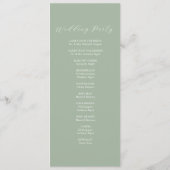 Waterverf bruiloft programma Wildbloemen Programmakaart (Achterkant)