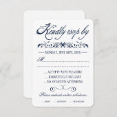 Waterverf bruiloft reactie Kaarten RSVP Kaartje (Voorkant / Achterkant)