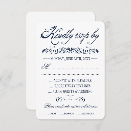 Waterverf bruiloft reactie Kaarten RSVP Kaartje (Voorkant / Achterkant)