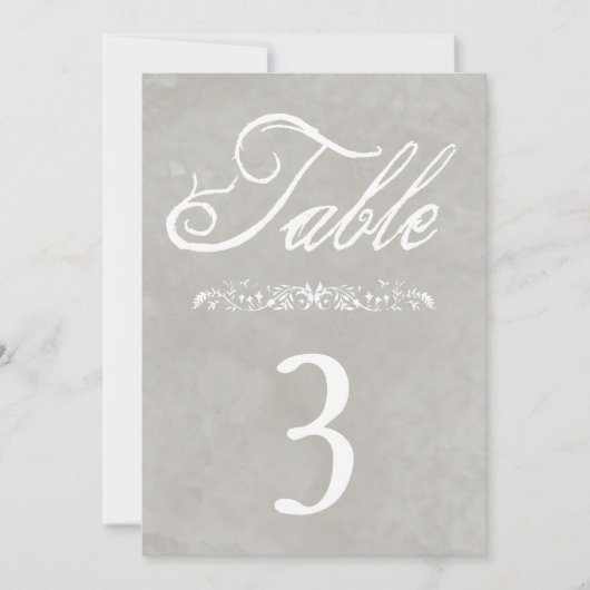 Waterverf Bruiloft Tafel Nummers Kaart (Voorkant)