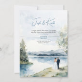 Waterverf bruiloft uitnodiging Kaart (Voorkant)