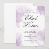 Waterverf bruiloft uitnodiging Kaart (Voorkant / Achterkant)