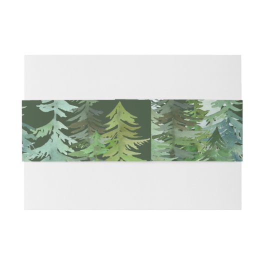 Waterverf bruiloft uitnodigingen wikkel (Achterkant Voorbeeld)