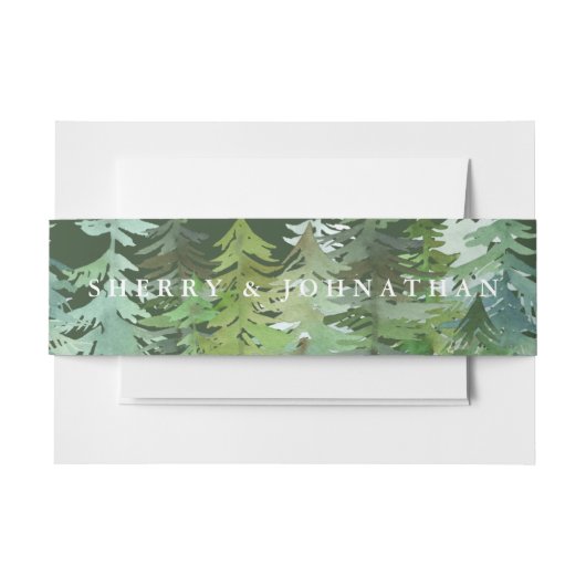 Waterverf bruiloft uitnodigingen wikkel (Voorkant Voorbeeld)