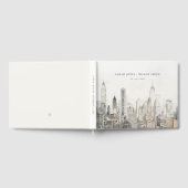 Waterverf bruiloft van de skyline van New York Gastenboek (Volledig)