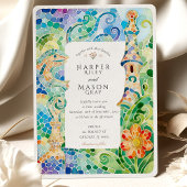 Waterverf bruiloft van Gaudí Kaart