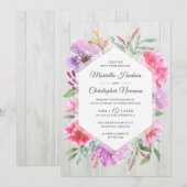 Waterverf bruiloft voorjaar boeket decoupage uitno kaart (Voorkant / Achterkant)