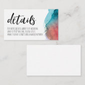 Waterverf bruiloft website behuizing Kaart (Voorkant / Achterkant)