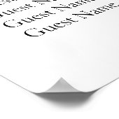 Waterverf Bruiloft Zitkaarten | Blauw Abstract Poster (Hoek)