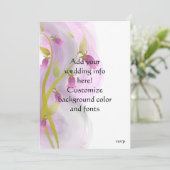 Waterverf bruiloften - Roze bloemen (Staand voorkant)