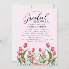 Waterverf Bruilofts Bruidsshower Kaart