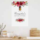 Waterverf Bruilofts Bruidsshower Welkom Poster (Keuken)