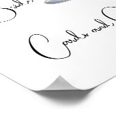 Waterverf Bruiloftsborrel Kaarten en Cadeaus Poster (Hoek)