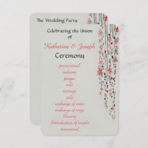 Waterverf-bruiloftsprogramma Oriental Kaart