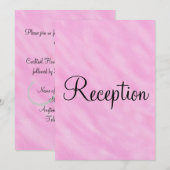 Waterverf bruiloftsreceptie monogram Roze Blush Kaart (Voorkant / Achterkant)