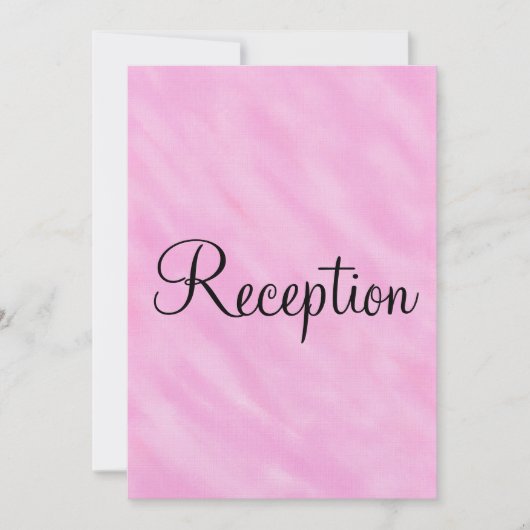 Waterverf bruiloftsreceptie monogram Roze Blush Kaart (Voorkant)