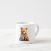 Waterverf bruin Baby, Beer, sneeuwverkuiken, sneeu Espresso Kop (Voorkant rechts)