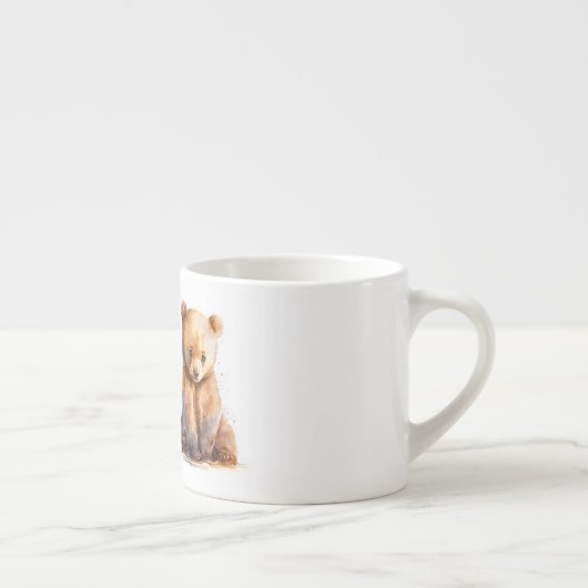 Waterverf bruin Baby, Beer, sneeuwverkuiken, sneeu Espresso Kop (Rechts)