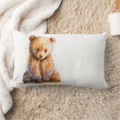 Waterverf bruin Baby, Beer, sneeuwverkuiken, sneeu Kussen (Deken)