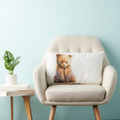 Waterverf bruin Baby, Beer, sneeuwverkuiken, sneeu Kussen (Stoel)