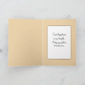 Waterverf bruin Beer met bloemen Kaart (Binnen)