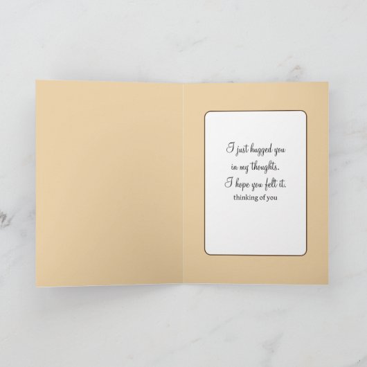 Waterverf bruin Beer met bloemen Kaart (Binnen)