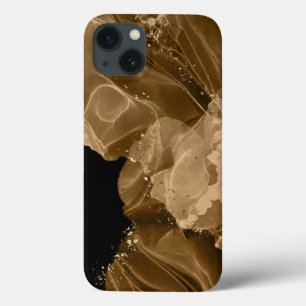 Waterverf bruin goud glitter iPhone / iPad draagta Case-Mate iPhone Case