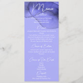 Waterverf bruinblauw lavender Wedding Menu (Voorkant)