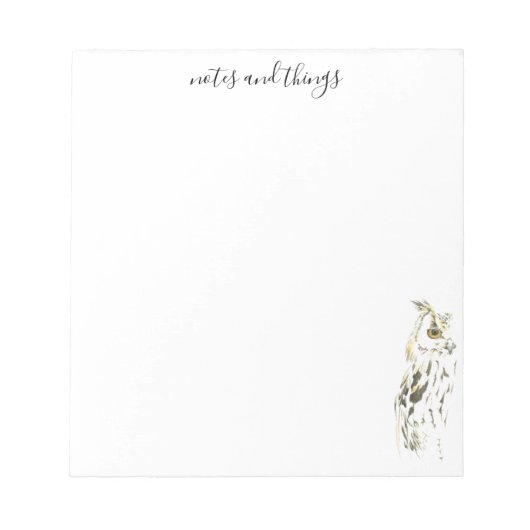 Waterverf bruine boomkorren notitieblok (Voorkant)