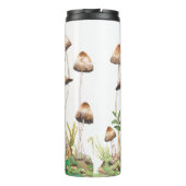 Waterverf Bruine Bospaddenstoelen Thermosbeker (Achterkant)