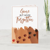 Waterverf bruine en witte pootafdruk huisdier cond kaart (Voorkant)