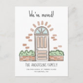 Waterverf bruine portier Speedful We hebben ons ve Aankondigingskaart (Voorkant)