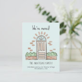 Waterverf bruine portier Speelgoed We hebben Blauw Aankondigingskaart (Staand voorkant)