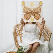 Waterverf bruine vlinder zon hemelse accenten poster