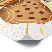 Waterverf bruine vlinder zon hemelse accenten poster (Hoek)