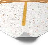 Waterverf bruine vlinder zon hemelse accenten poster (Hoek)