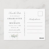 Waterverf bruinkoolfoto met datum briefkaart (Achterkant)