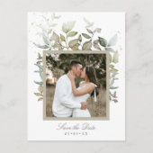 Waterverf bruinkoolfoto met datum briefkaart (Voorkant)