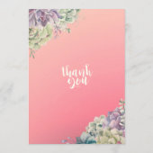 Waterverf Brunch & Bubble Vrijgezellenfeest Succul Kaart (Achterkant)