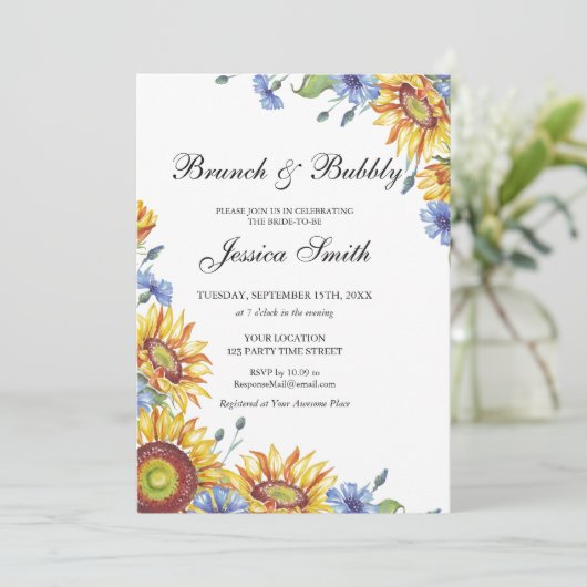 Waterverf Brunch en uitnodiging voor Oekraïne (Staand voorkant)