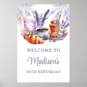 Waterverf Brunch Verjaardag Custom Welkomstbord Poster (Voorkant)