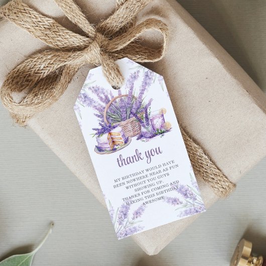 Waterverf brunch verjaardagsfoto op maat cadeaulabel