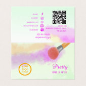 Waterverf Brush Beauty Make-up Artiest Kaart (Buitenkant ongevouwen)