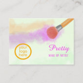 Waterverf Brush Beauty Make-up Beroep Visitekaartje (Voorkant)