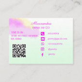 Waterverf Brush Beauty Make-up Beroep Visitekaartje (Achterkant)